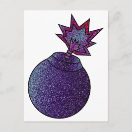 Glitzer Galaxy Bomb Postkarte