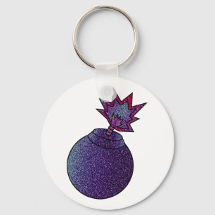 Glitzer Galaxy Bomb Schlüsselanhänger
