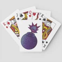Glitzer Galaxy Bomb Spielkarten