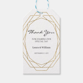 Glitzer Geometric Modern Gastgeschenk Hochzeit Vie Geschenkanhänger