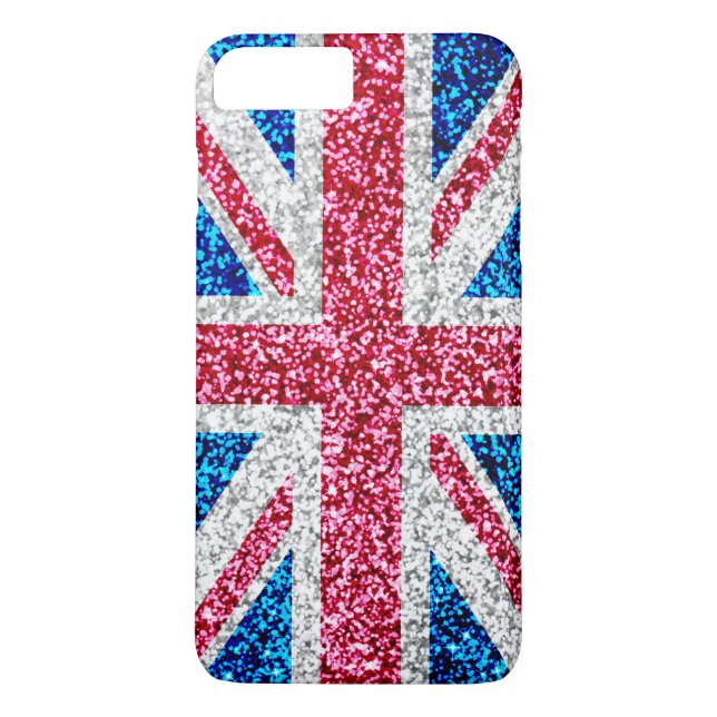 Glitzer-Gewerkschafts-Jack-BRITISCHE britische Case-Mate iPhone Hülle (Rückseite)