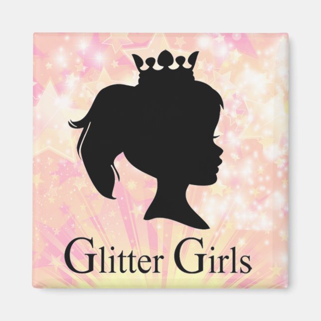 Glitzer Girls Kühlschrank Magnet (Vorne)