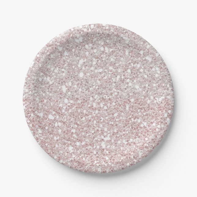 Glitzer Glam Custom Party Pappteller (Vorderseite)
