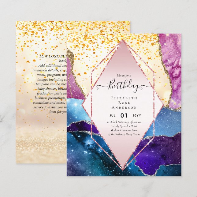 GLITZER Glam Foil Hübsch Jegliches Alter (Vorne/Hinten)