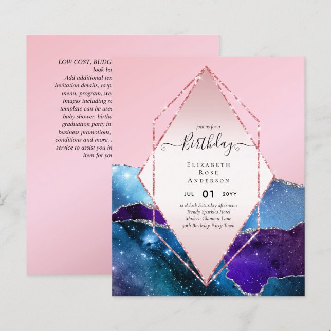 GLITZER Glam Foil Hübsch Jegliches Alter (Vorne/Hinten)