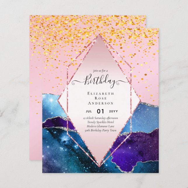 GLITZER Glam Foil Hübsch Jegliches Alter (Vorne/Hinten)
