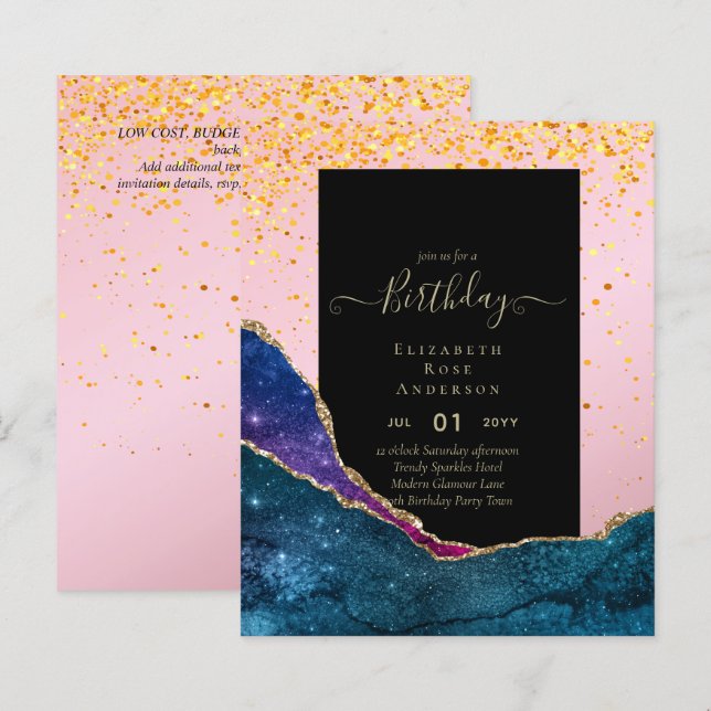 GLITZER Glam Foil Hübsch Jegliches Alter (Vorne/Hinten)