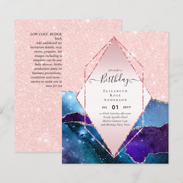 GLITZER Glam Foil Hübsch Jegliches Alter (Vorne/Hinten)