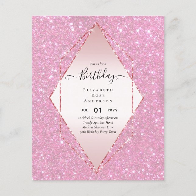 GLITZER Glam Foil Hübsch Jegliches Alter Flyer (Vorne)