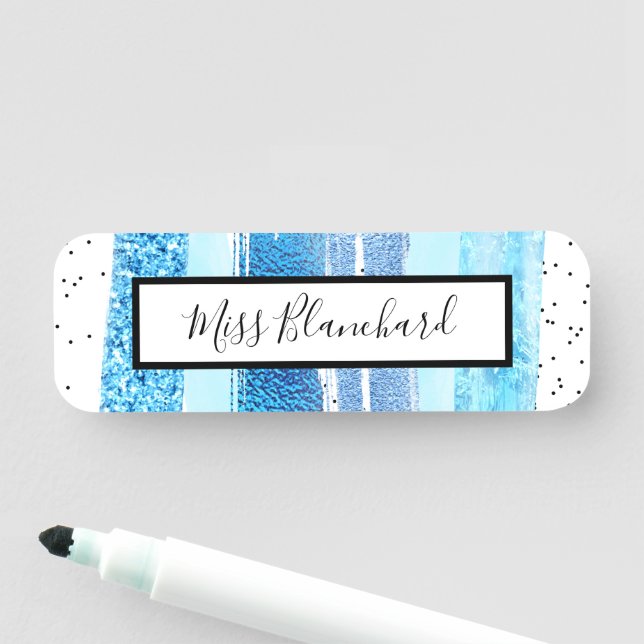 Glitzer Glam Namensschild (Beispiel)