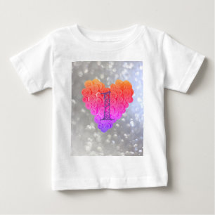 Glitzer Glamour Herz 1. Geburtstagsmädchen Baby T-shirt