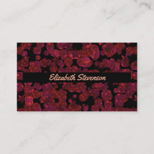 Glitzer glänzende Folge Konfetti Kreise rot persön Visitenkarte