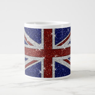 Glitzer-glänzende Schein-Gewerkschafts-Jack-Flagg Jumbo-Tasse