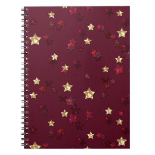 Glitzer glänzt Sequin Confetti stras Stars Rot Goo Notizblock