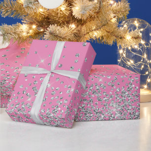 Glitzer Glasur Diamantfunkel Kristall Rosa Geschenkpapier