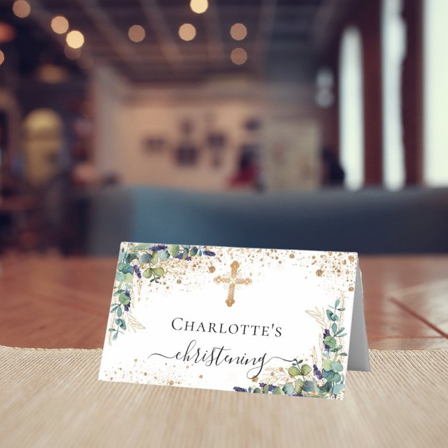 Glitzer-Glitzern, Eukalyptusgold Platzkarte (Von Creator hochgeladen)