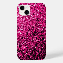 Glitzer-Glitzern mit heißen rosa Imitaten Case-Mate iPhone 14 Plus Hülle