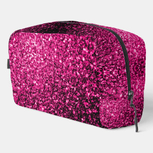 Glitzer-Glitzern mit heißen rosa Imitaten Waschbeutel