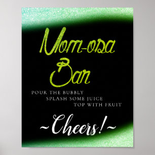Glitzer Glühen Minimal Einfaches Mimosa Bar Zeiche Poster