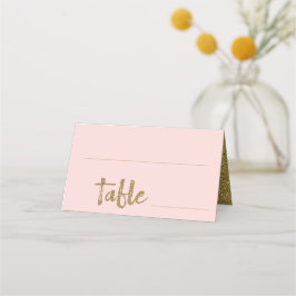 Glitzer Gold Blush Pink Hochzeitsstimmung Platzkar Platzkarte