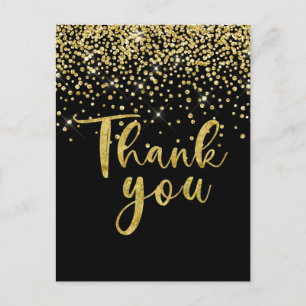 Glitzer gold Dankeschön Karte