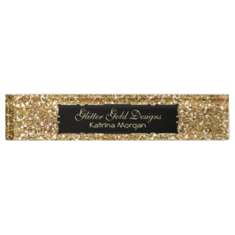 Glitzer Gold Elegance Namensplakette