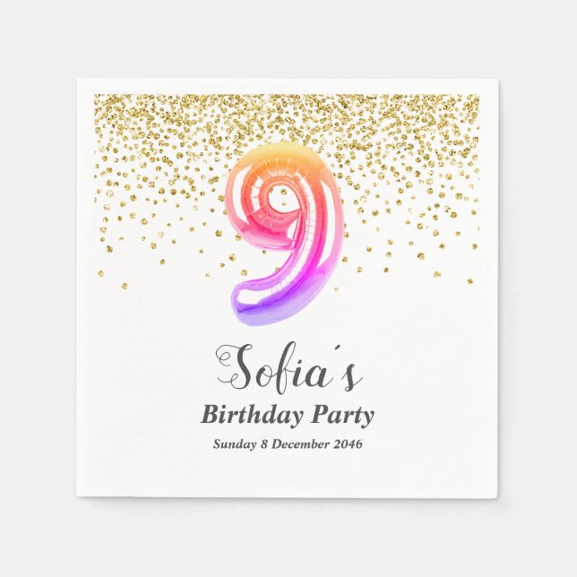 Glitzer Gold , goldenes Funkeln 9. Serviette (Vorderseite)