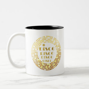 Glitzer, Golddisco Zweifarbige Tasse