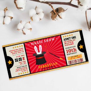 Glitzer Goldmagie-Show Geburtstagskarte Einladung