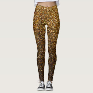 Glitzer-GoldRave-Liebe-Leggings Leggings