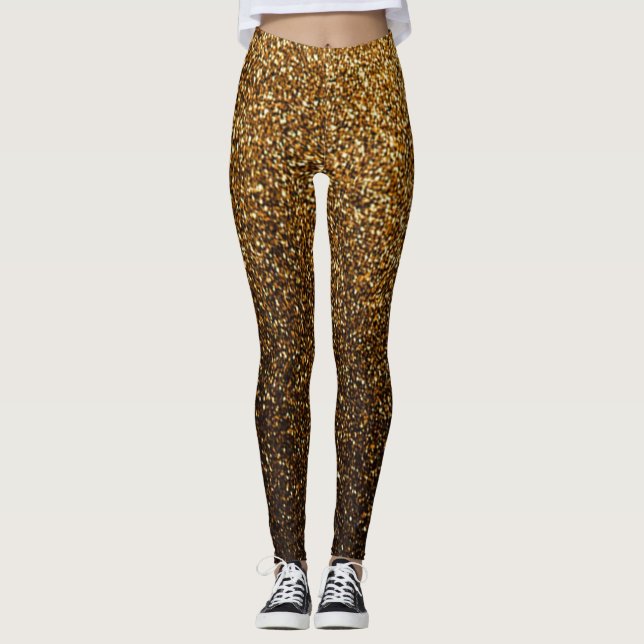 Glitzer-GoldRave-Liebe-Leggings Leggings (Vorderseite)