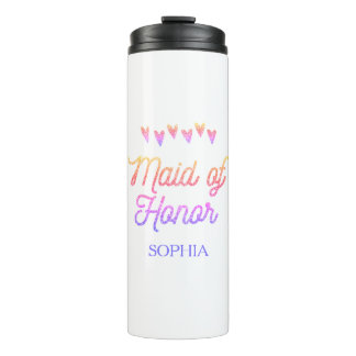 Glitzer Gradation Heart Trauzeugin Thermosbecher