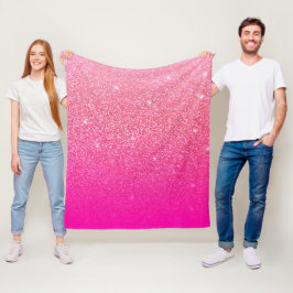 Glitzer Gradient Pink Fleecedecke