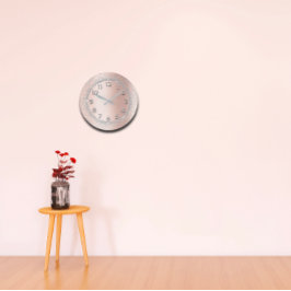 Glitzer Gray Rose Gold Nummern Blush Beauty Lux Große Wanduhr