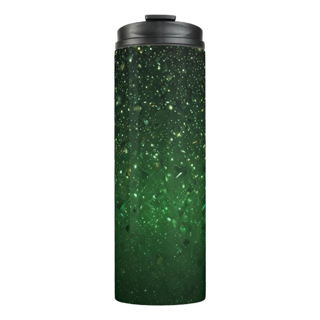 Glitzer Green Thermosbecher (Vorderseite)