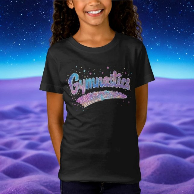 Glitzer Gymnastik Pastel Rainbow Sporty T-Shirt (Von Creator hochgeladen)