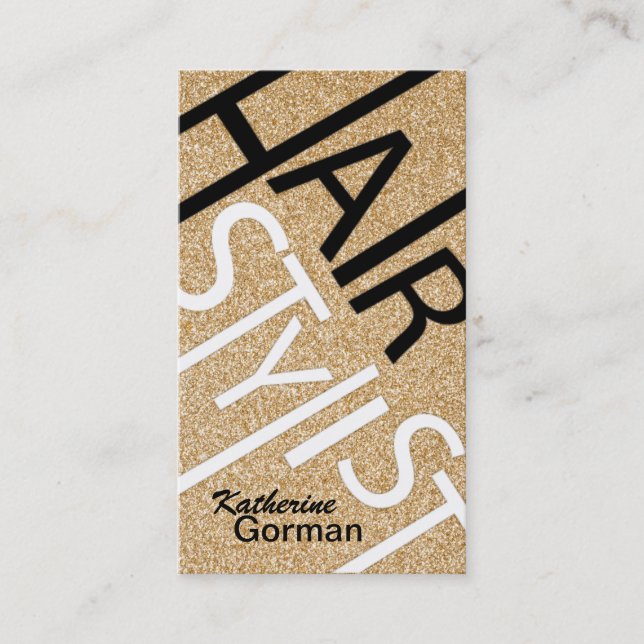 Glitzer-Haar-Stylist-Karten Visitenkarte (Vorderseite)