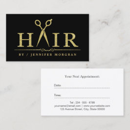 Glitzer-Hair-Stylist-Schere Ernennung Terminkarte