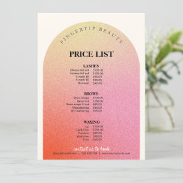 Glitzer Hairdresser Nail Beauty Salon Preisliste