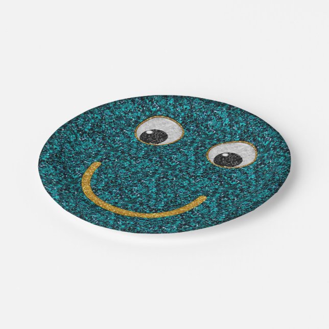 Glitzer Happy Face 27-Paper Party Teller (Schrägansicht)