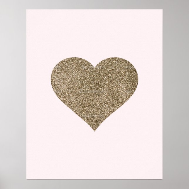 Glitzer Heart Kinderzimmer Print Poster (Vorne)