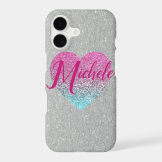 Glitzer Heart Mit Monogramm