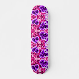 Glitzer Hearts Cruiser Custom Pro Long Board Skateboard