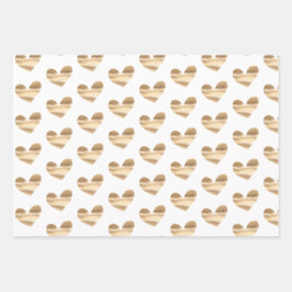 Glitzer Hearts Geschenkpapier Set