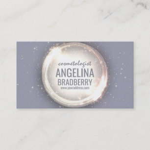 Glitzer-heller Kreis-schimmernder Stern-lila Karte