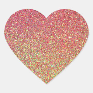 Glitzer Herz-Aufkleber