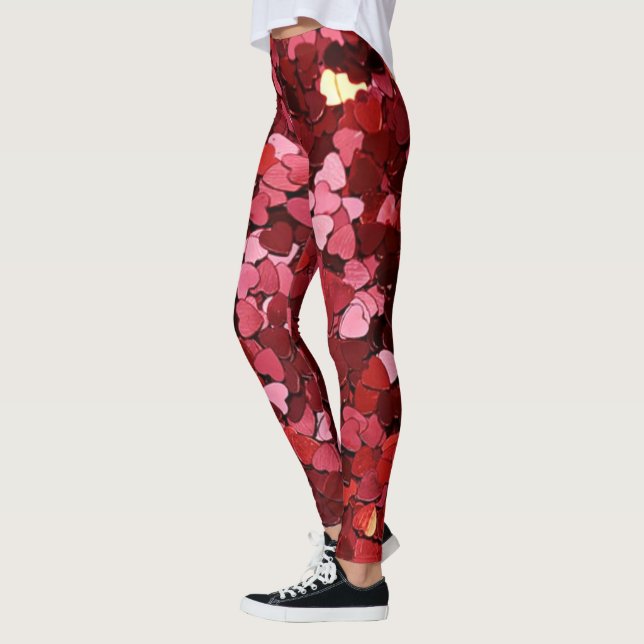 Glitzer Herz Leggings (Links)