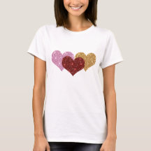 Glitzer-Herz-T-Shirt