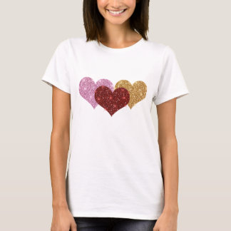 Glitzer-Herz-T-Shirt T-Shirt