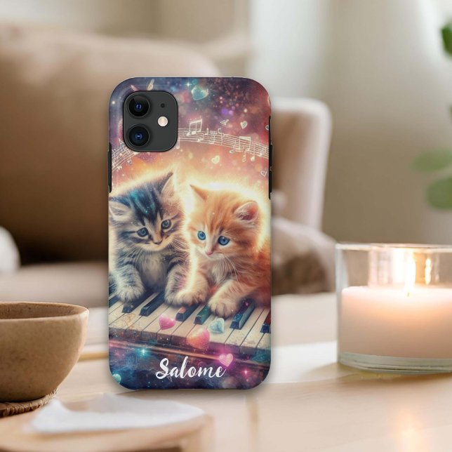 Glitzer Herzkätzchen am Klavier Case-Mate iPhone Hülle (Von Creator hochgeladen)